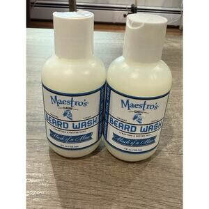 NEW 2 Pk Maestro's Classic Beard Wash Mark Of A Man BLEND 4oz GROOMS & CLEANS